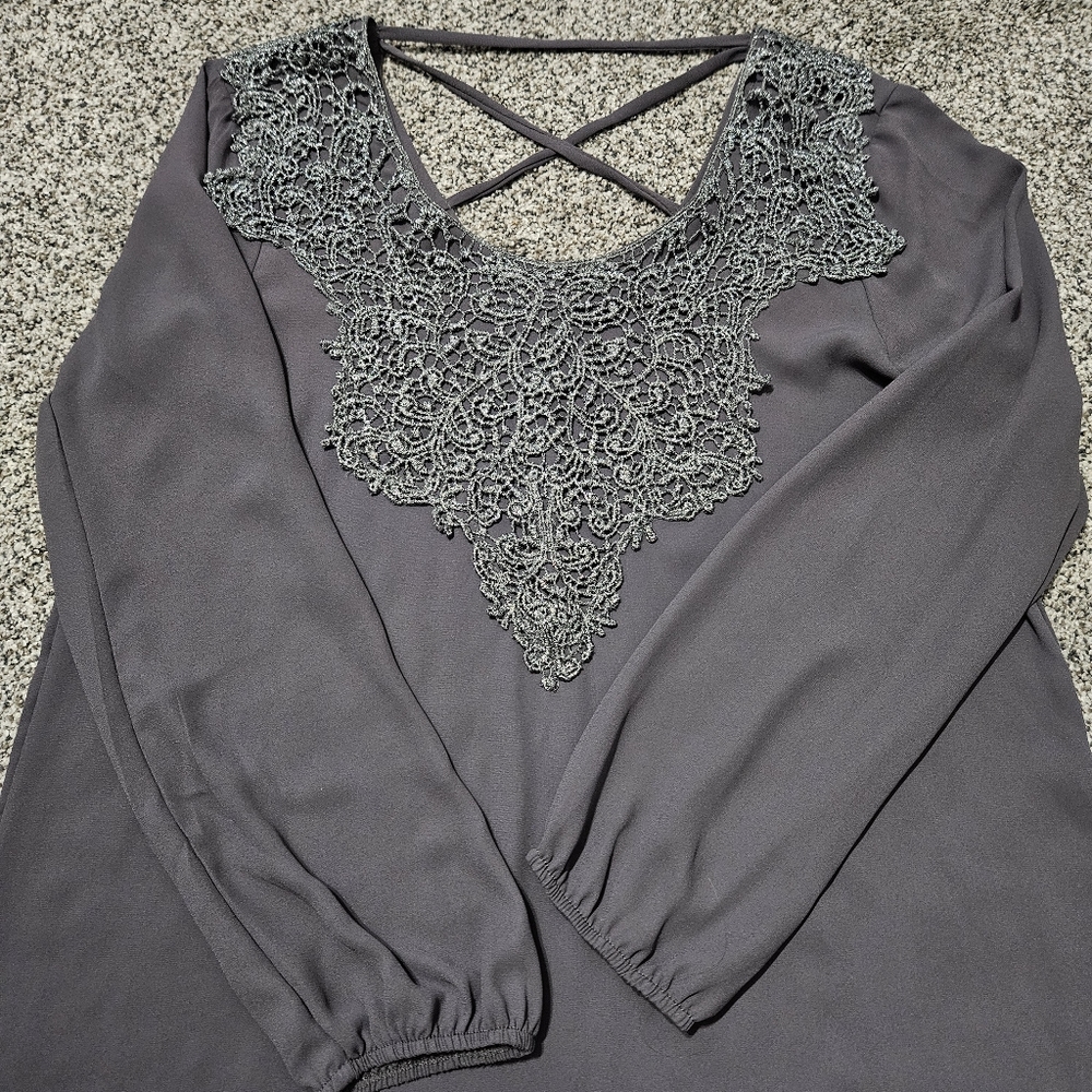 Embellished Long Sleeve Blouse
